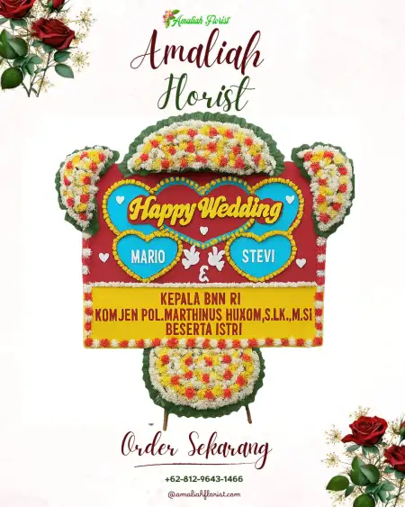 Papan Bunga Pernikahan Margasuka